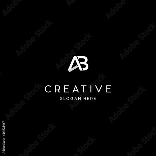 Letter AB Creative Logo Design Graphic Template, Modern letters AB, A&B Logo Design Template Vector.