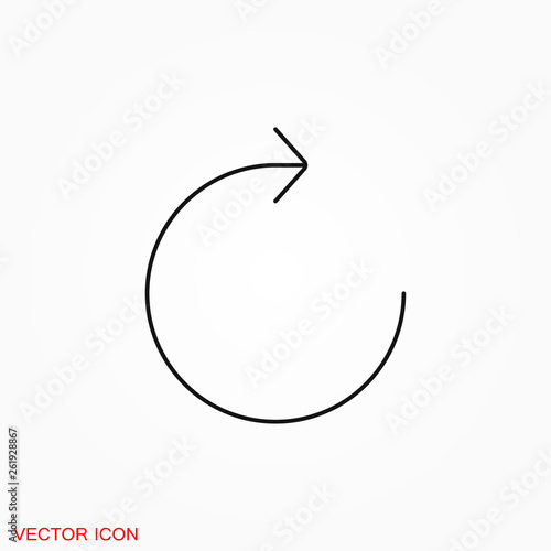 Refresh icon vector sign symbol for design