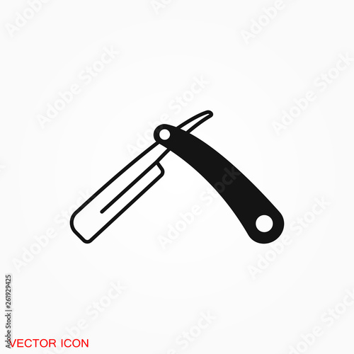 Razor icon vector sign symbol for design