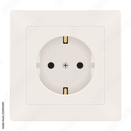 Power socket. European Type F socket