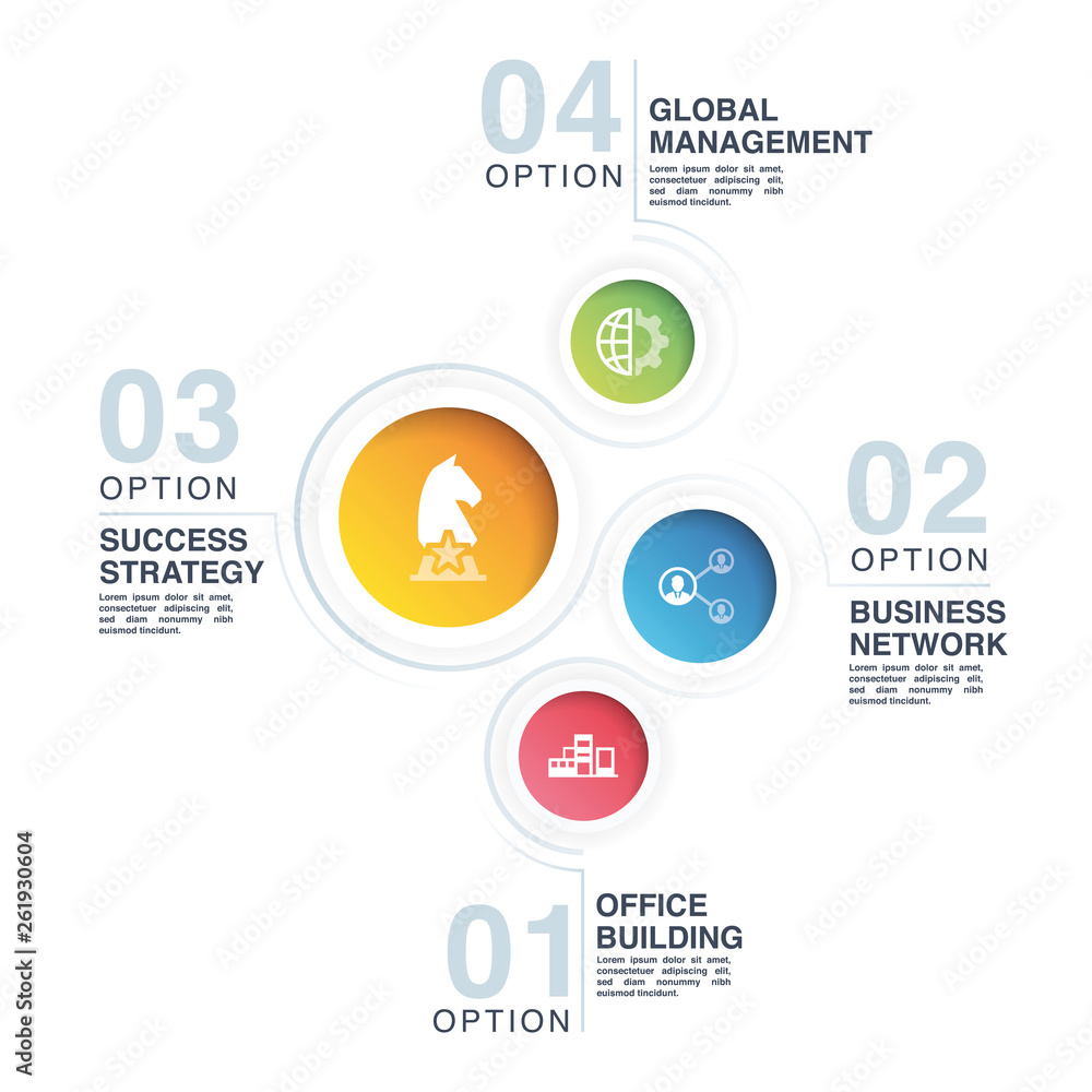 Fototapeta premium NOWOCZESNA KONCEPCJA INFOGRAFIKI BIZNESOWEJ