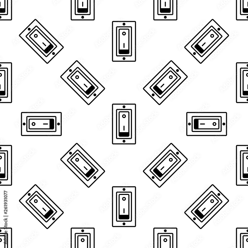 Switch Icon Seamless Pattern, Electrical Switch Switch Icon Seamless Pattern, Electrical Switch