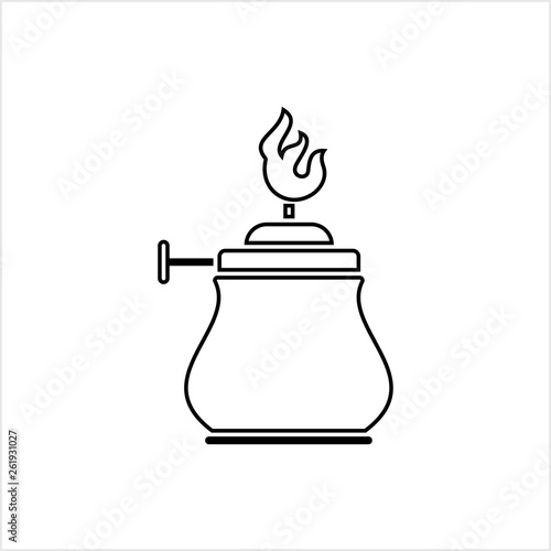 Spirit Lamp Icon, Laboratory Burner, Alcohol Lamp