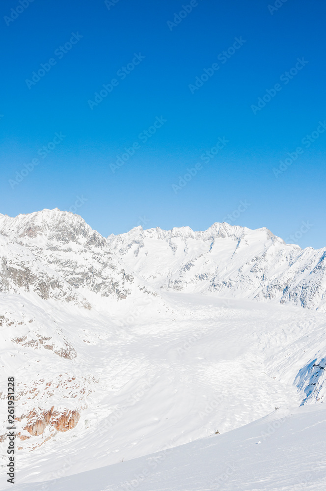 Bettmeralp, Aletschgletscher, Gletscher, Konkordiaplatz, Alpen, Wallis, Winter, Wintersport, Schweiz