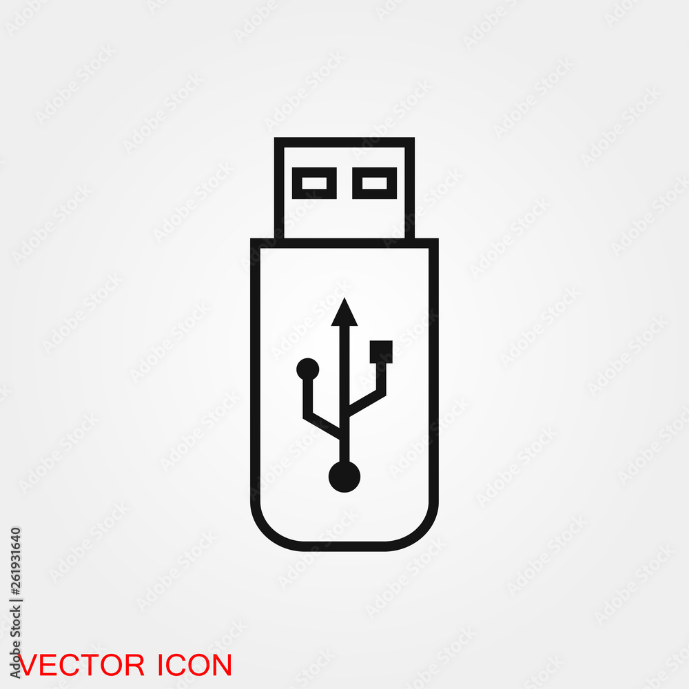 Usb icon vector sign symbol for design Usb icon vector sign symbol for design