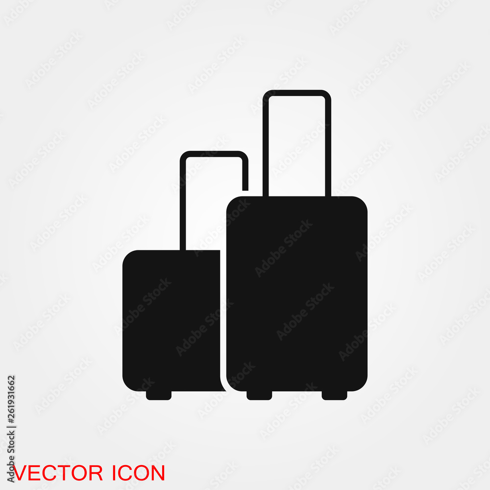 Travel bag icon vector sign symbol for design Travel bag icon vector sign symbol for design
