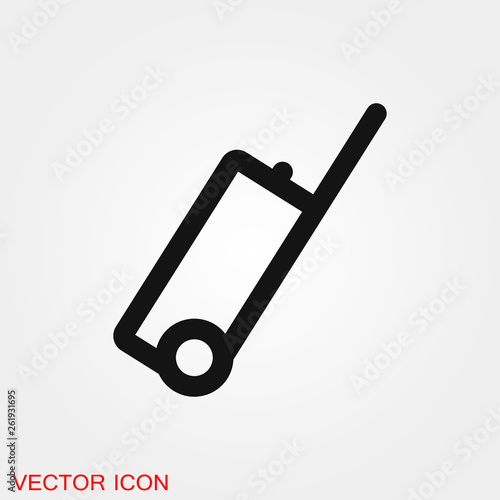 Travel bag icon vector sign symbol for design