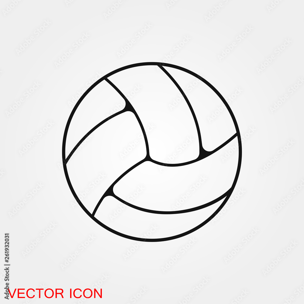 Volleyball icon vector sign symbol for design