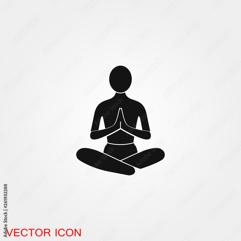 Yoga Fitness Icon vector sign symbol for design Yoga Fitness Icon vector sign symbol for design