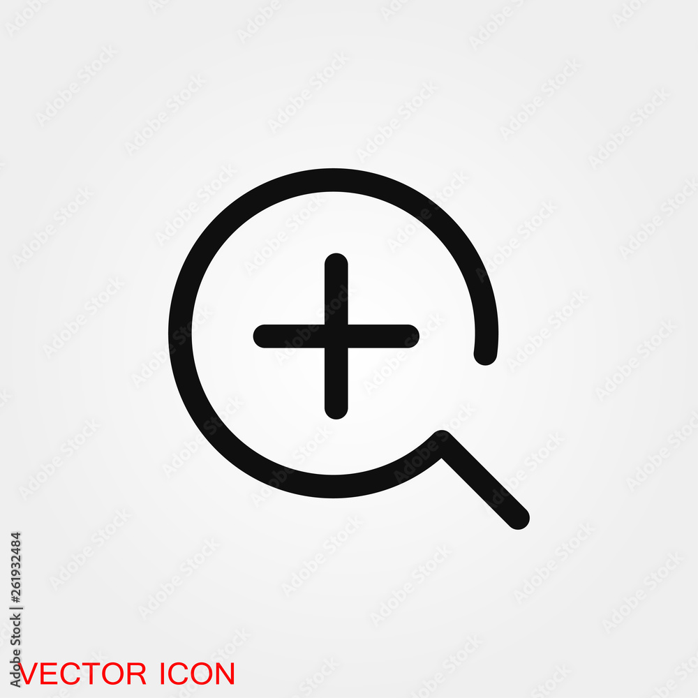 Obraz premium Zoom icon vector sign symbol for design