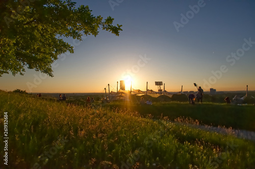 Sonnenuntergang auf dem Olympiaberg