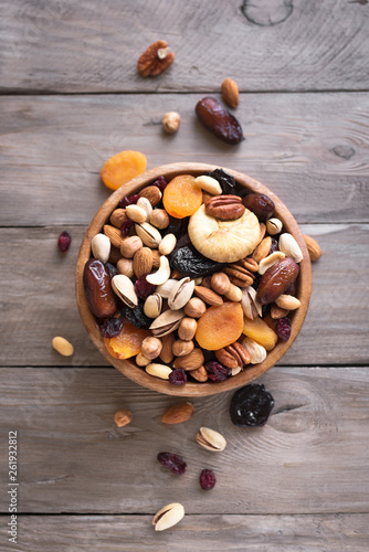 Fotografie, Obraz Mixed nuts and dried fruits