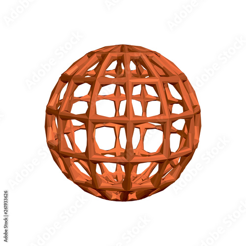 Abstract sphere wireframe. ...