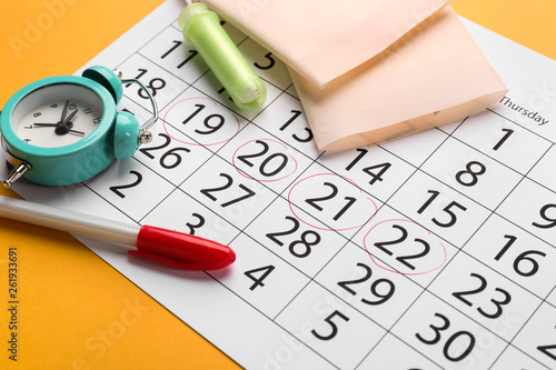 Menstrual calendar with fem...