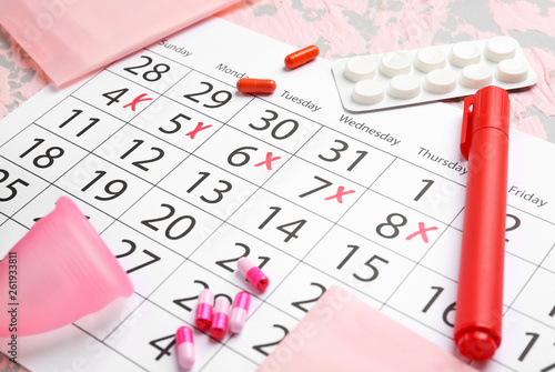 Menstrual calendar with fem...