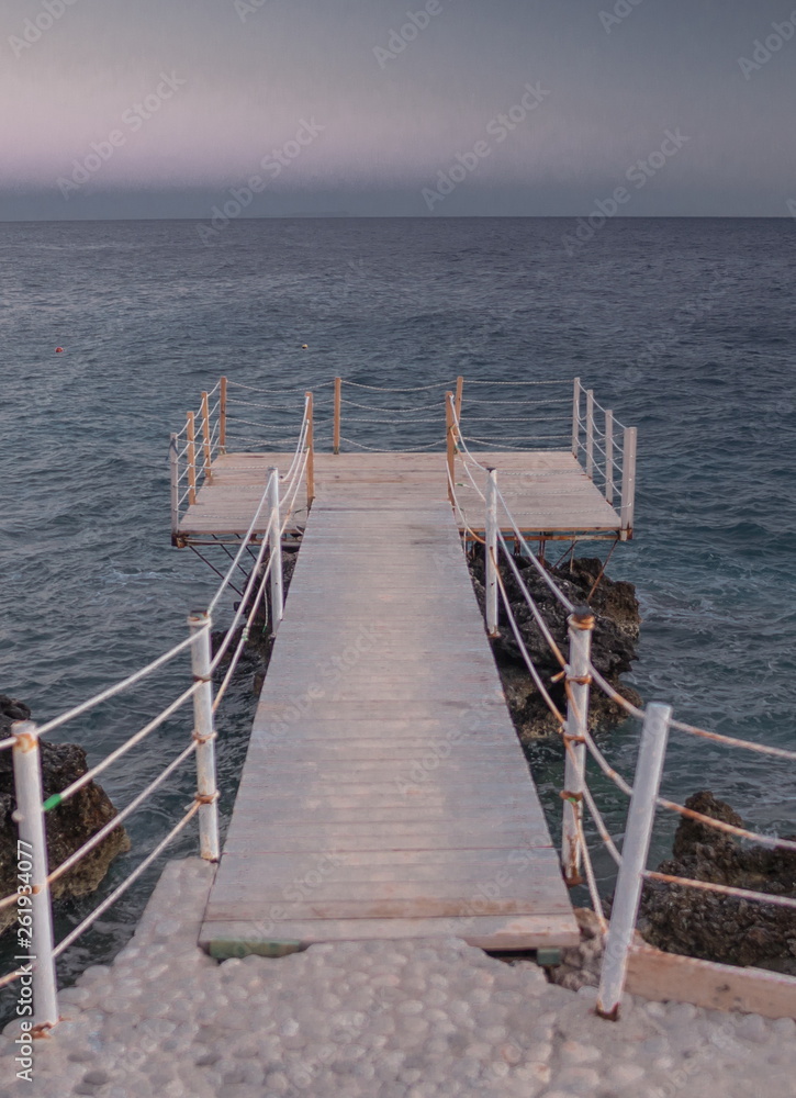 Fototapeta premium Summer morning in Dhermi, Albania