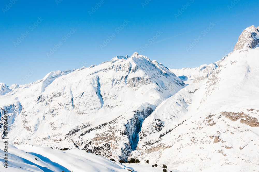 Riederalp, Fusshörner, Grosses Fusshorn, Beichgletscher, Aletsch, Wallis, Walliser Berge, Alpen, Winter, Wintersport, Schweiz