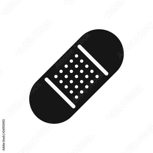 Plaster or Band Aid Icon. Medical Patch Symbol Isolated