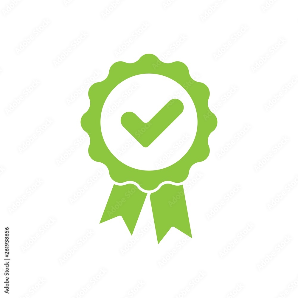 Quality Icon On A White Background. Green Icon Stock Vector 