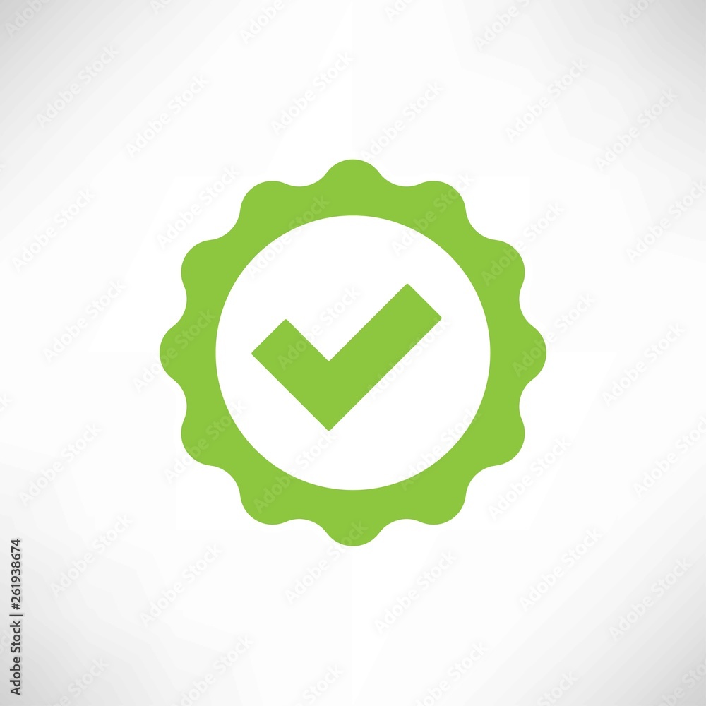 Quality icon on the shadow background. Green icon Quality icon on the shadow background. Green icon