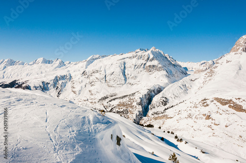 Riederalp, Fusshörner, Grosses Fusshorn, Moosfluh, Aletschgletscher, Alpen, Wallis, Winter, Wintersport, Schweiz photo