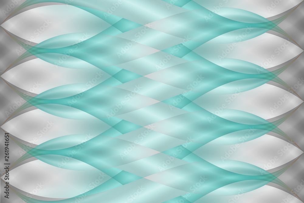 Fototapeta premium Vector abstract background of intertwining smooth shapes. Trendy gradients