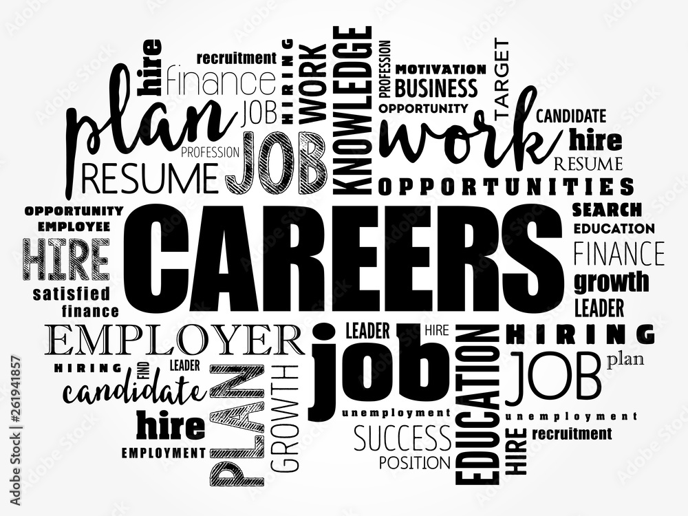 CAREERS word cloud collage, business concept background
