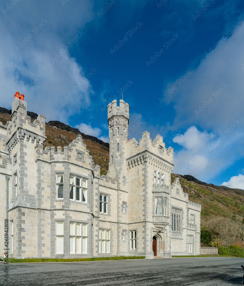 Exterior view of the historical Kylemore Abbey & Victorian Walled Garden