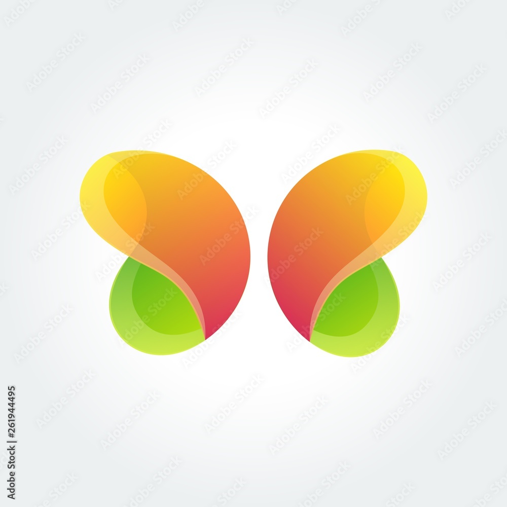 Vector logo design element. Butterfly, creative Vector logo design element. Butterfly, creative