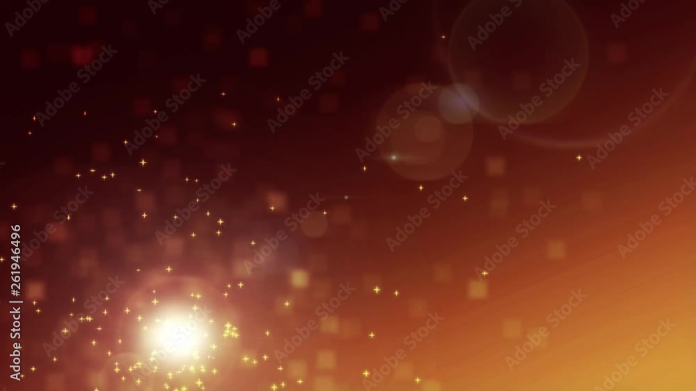 Background. Abstraction. Glowing object in motion from which scatter in different directions small stars. Background. Abstraction. Glowing object in motion from which scatter in different directions small stars.