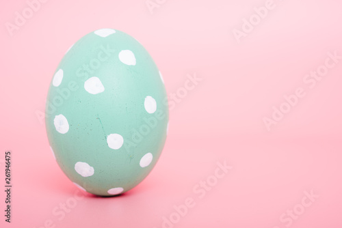 Beautiful Easter Green egg color on pink