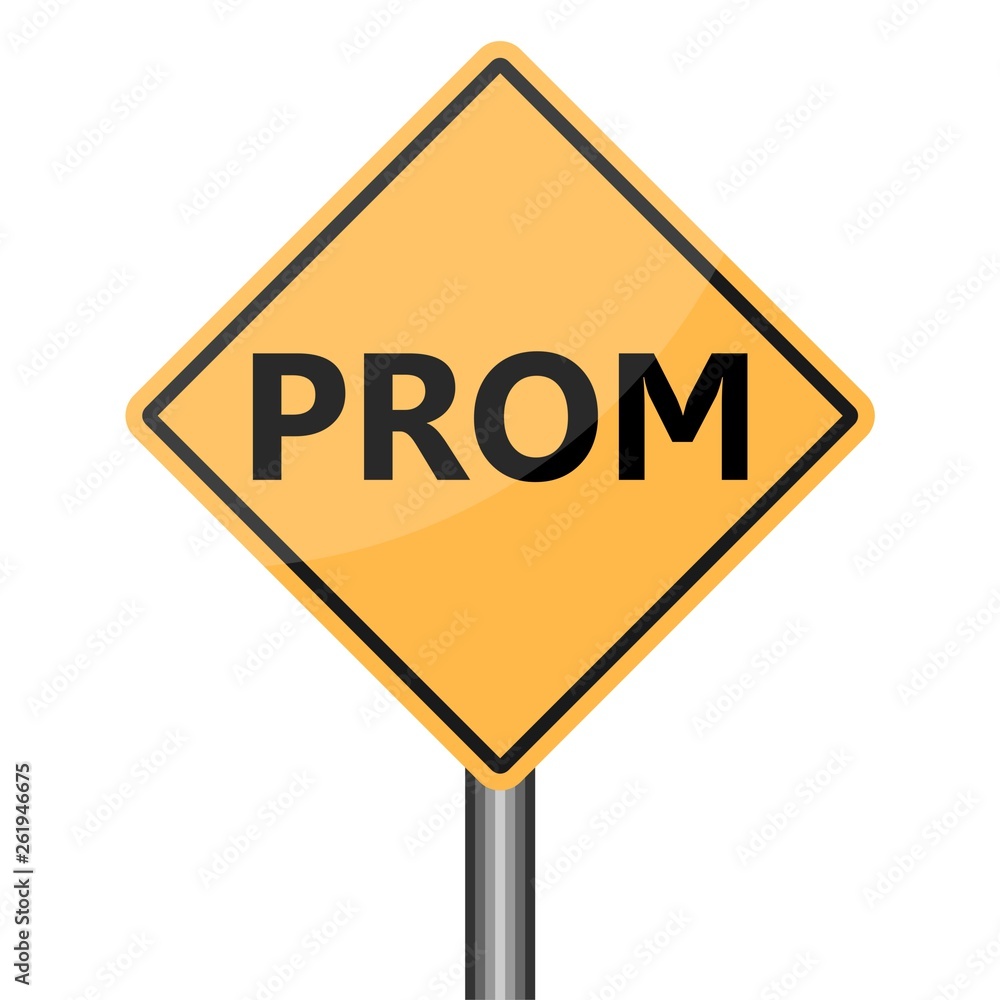 Prom icon, road sign