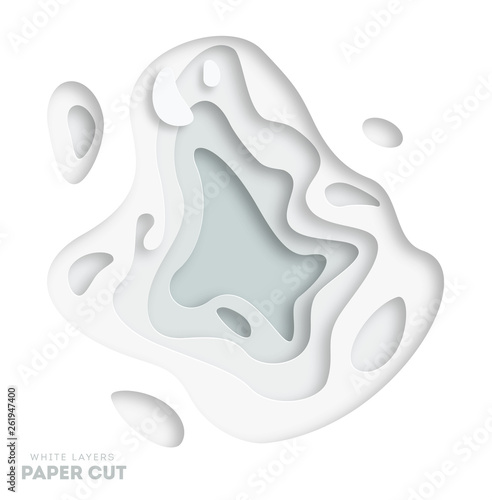 3D white abstract background with white paper cut shapes. Choose your color. Vector design layout for business presentations, flyers, posters.Illustration eps 10