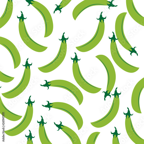 Vector illustration of painted peas on white background. Symbol of vegetable, food,vegetarian,vegan.
