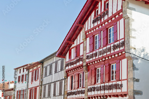 Espelette town in the basque region of the south of France photo
