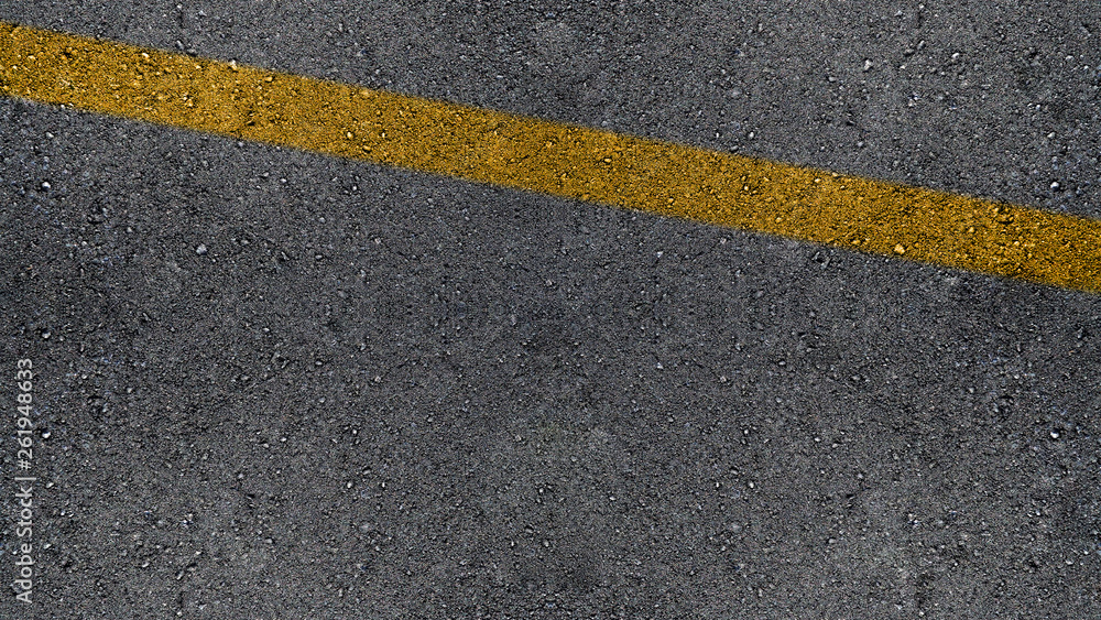 Asphalt Road line yellow