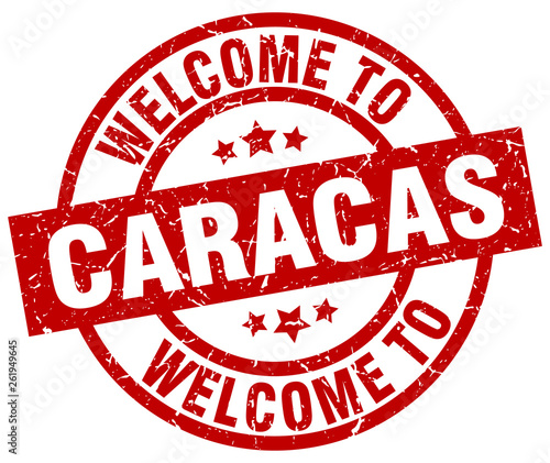welcome to Caracas red stamp
