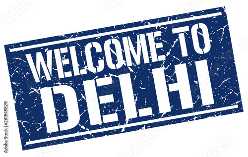 welcome to Delhi stamp