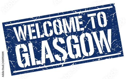 welcome to Glasgow stamp