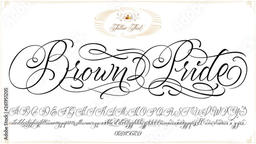 Brown Pride Tattoo Lettering