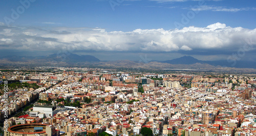 Aerial view of the northern part of the city of Alicante, in Spain.