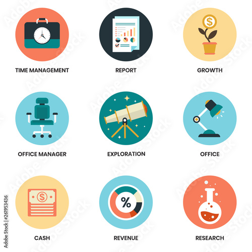Business icons set for business
