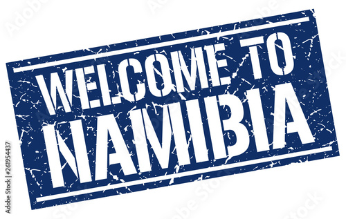 welcome to Namibia stamp