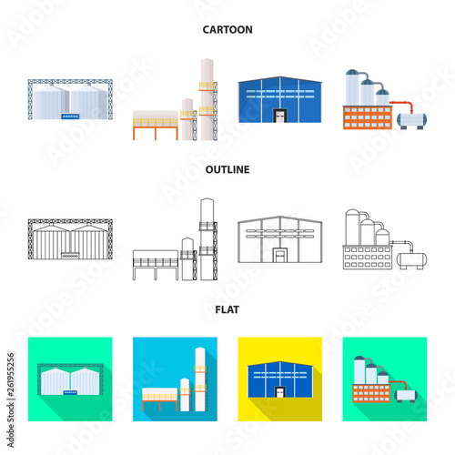 Isolated object of production and structure symbol. Collection of production and technology vector icon for stock.