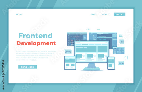 Fototapeta Frontend Development, Creating a site layout, template