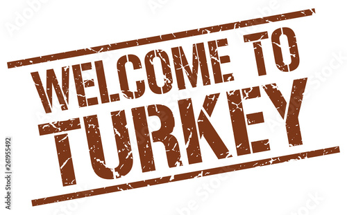 welcome to Turkey stamp