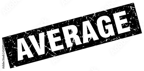 square grunge black average stamp