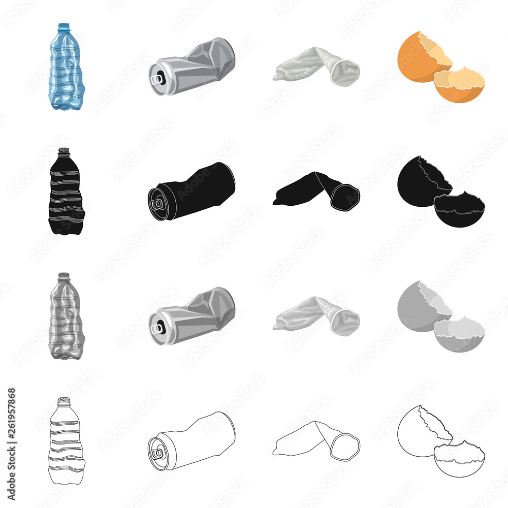 Vector design of dump and sort icon. Set of dump and junk stock vector illustration. Vector design of dump and sort icon. Set of dump and junk stock vector illustration.