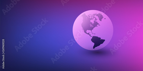 Fototapeta Naklejka Na Ścianę i Meble -  Earth Globe Design - Global Business, Technology, Globalisation Concept, Vector Template 