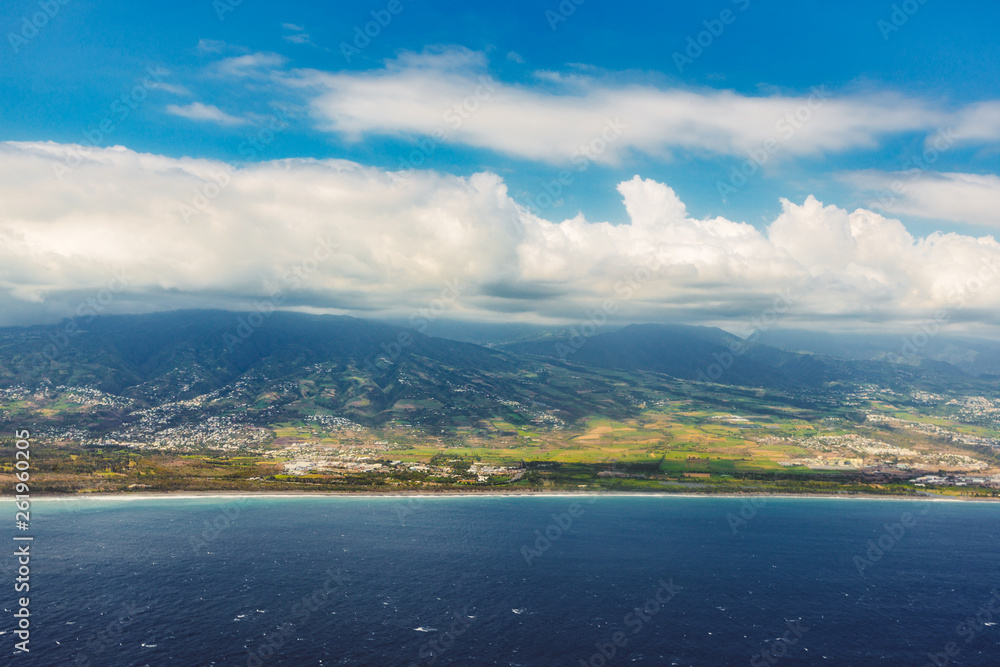 Reunion island aerial photo
